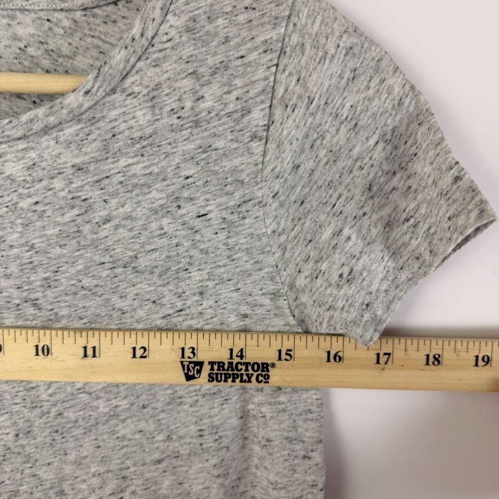 Ann Taylor LOFT Gray Speckled Tee Womens Medium Soft Casual T Shirt - Picture 3 of 6